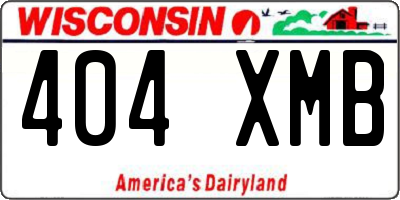 WI license plate 404XMB