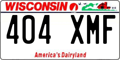 WI license plate 404XMF