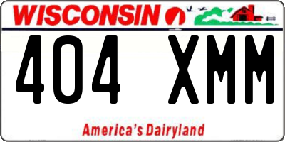 WI license plate 404XMM