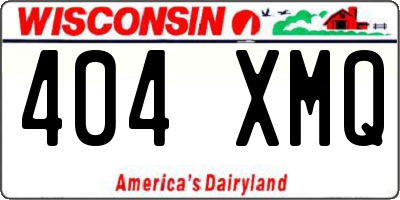 WI license plate 404XMQ