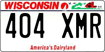 WI license plate 404XMR