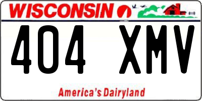 WI license plate 404XMV