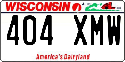 WI license plate 404XMW