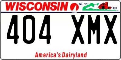 WI license plate 404XMX