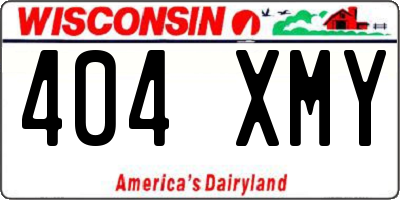 WI license plate 404XMY