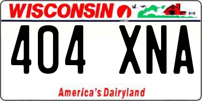 WI license plate 404XNA
