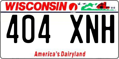 WI license plate 404XNH