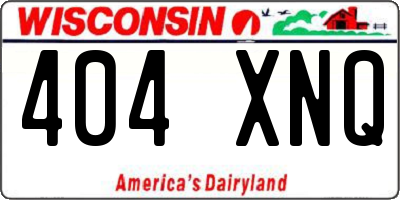WI license plate 404XNQ