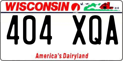 WI license plate 404XQA