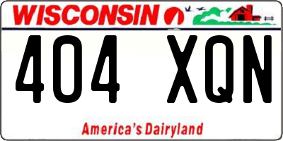 WI license plate 404XQN