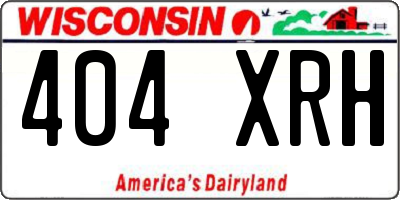 WI license plate 404XRH