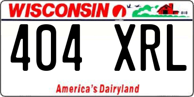 WI license plate 404XRL