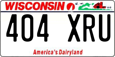 WI license plate 404XRU