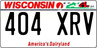 WI license plate 404XRV