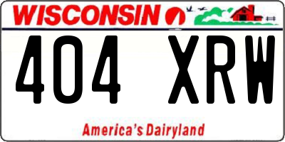 WI license plate 404XRW
