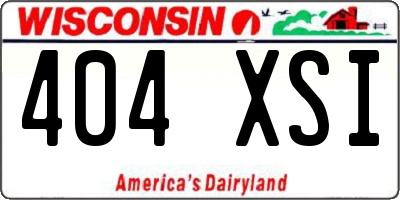 WI license plate 404XSI
