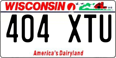 WI license plate 404XTU