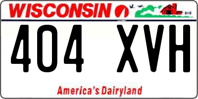 WI license plate 404XVH