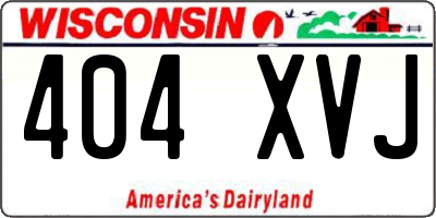WI license plate 404XVJ