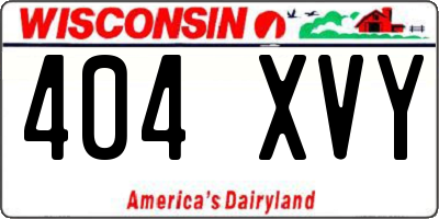 WI license plate 404XVY