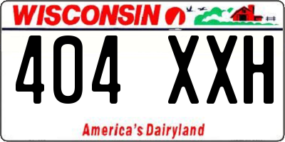 WI license plate 404XXH
