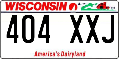 WI license plate 404XXJ