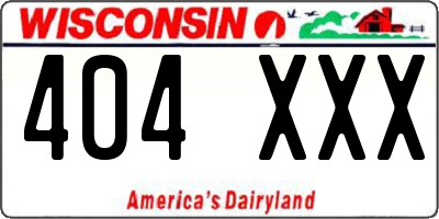 WI license plate 404XXX
