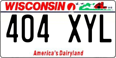 WI license plate 404XYL
