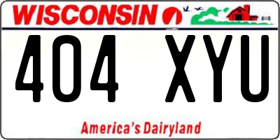 WI license plate 404XYU