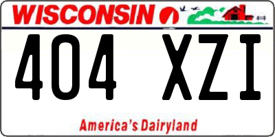 WI license plate 404XZI