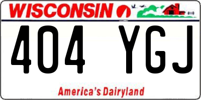 WI license plate 404YGJ