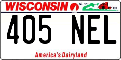 WI license plate 405NEL