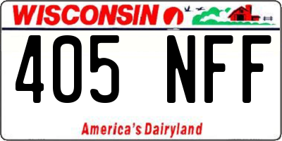 WI license plate 405NFF