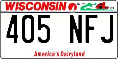 WI license plate 405NFJ