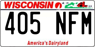 WI license plate 405NFM