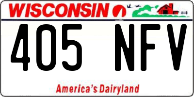WI license plate 405NFV