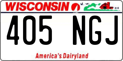 WI license plate 405NGJ