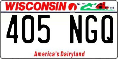 WI license plate 405NGQ