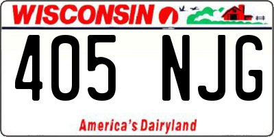 WI license plate 405NJG