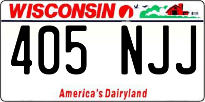 WI license plate 405NJJ
