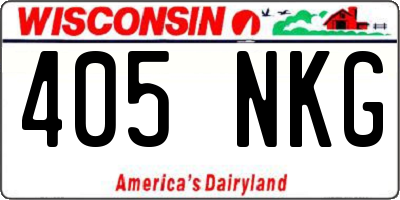 WI license plate 405NKG
