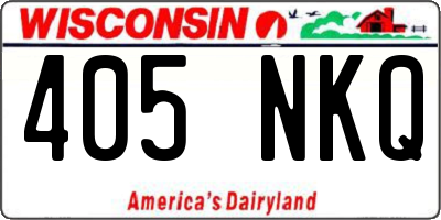 WI license plate 405NKQ