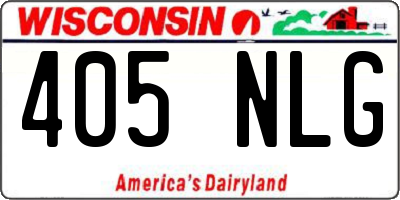 WI license plate 405NLG