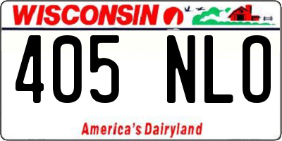 WI license plate 405NLO