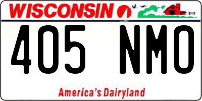 WI license plate 405NMO