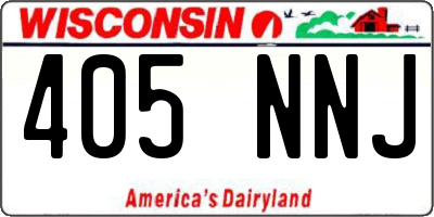 WI license plate 405NNJ