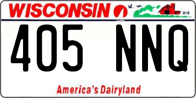 WI license plate 405NNQ