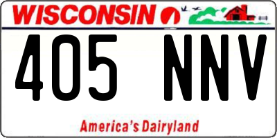 WI license plate 405NNV