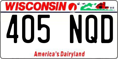 WI license plate 405NQD