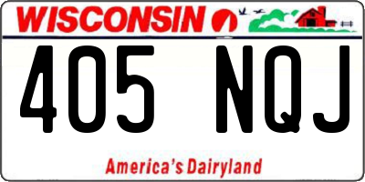 WI license plate 405NQJ